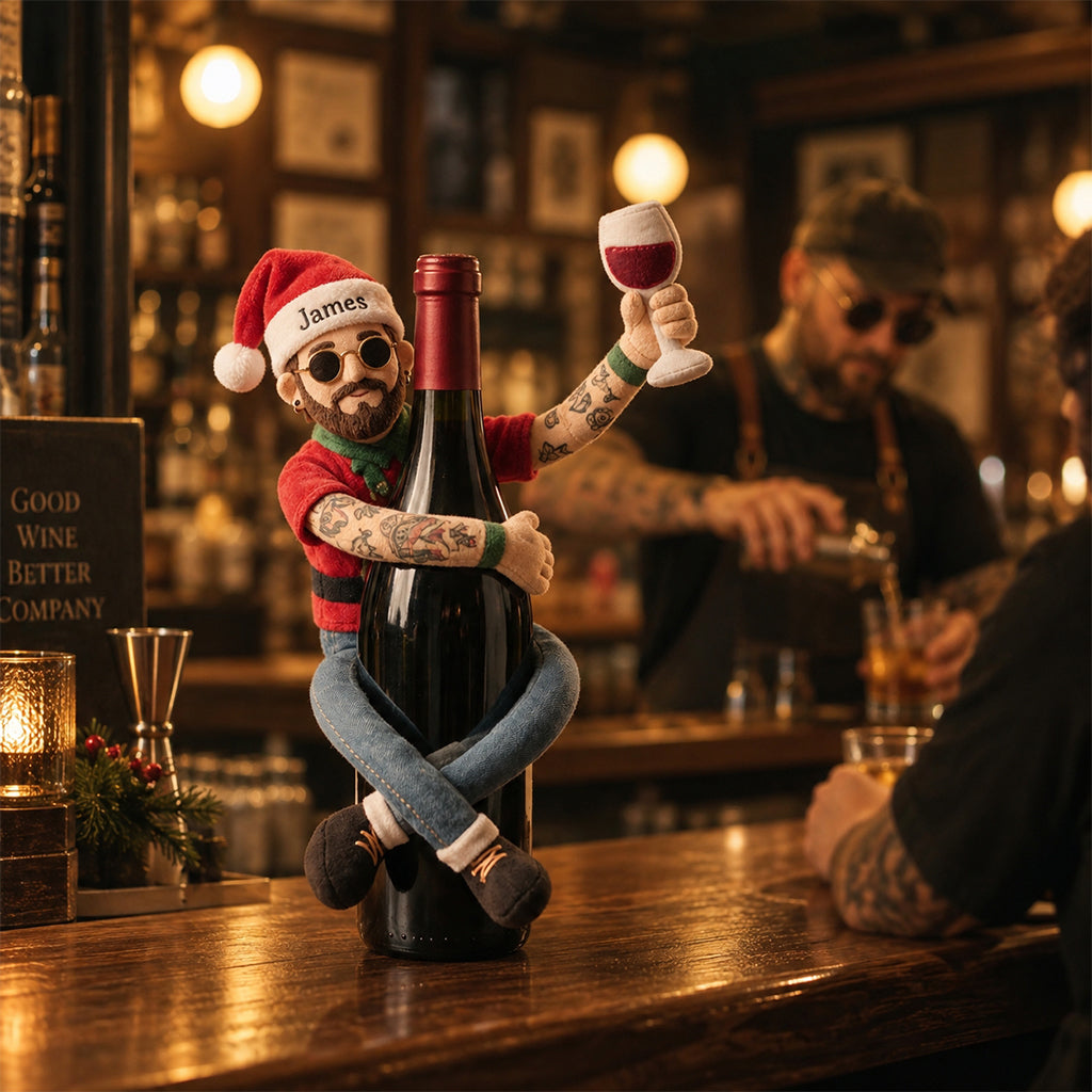 Tipsy Elf - Personalized Wine Posable Plush Doll