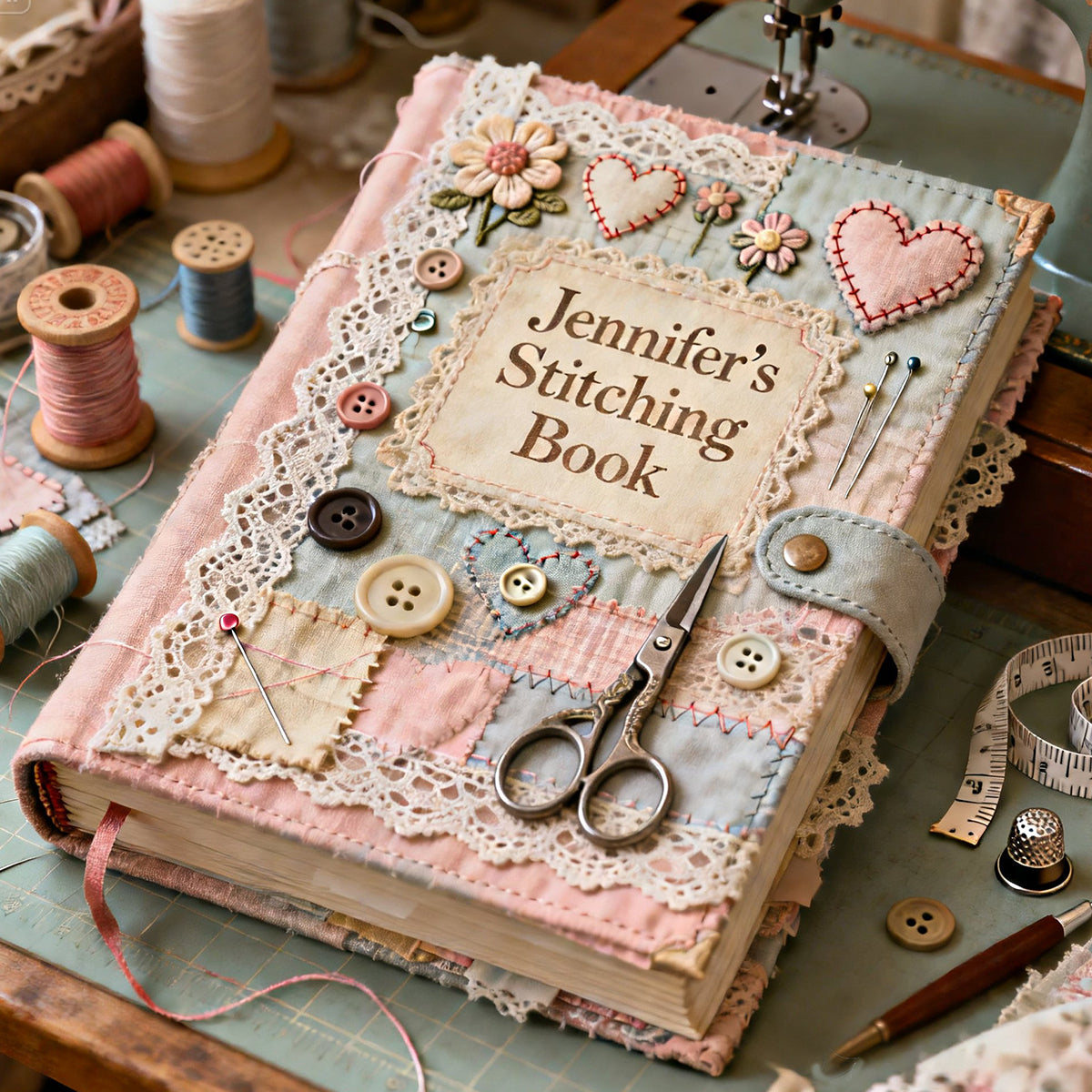 Carnet de couture - Journal de couture personnalisé en cuir