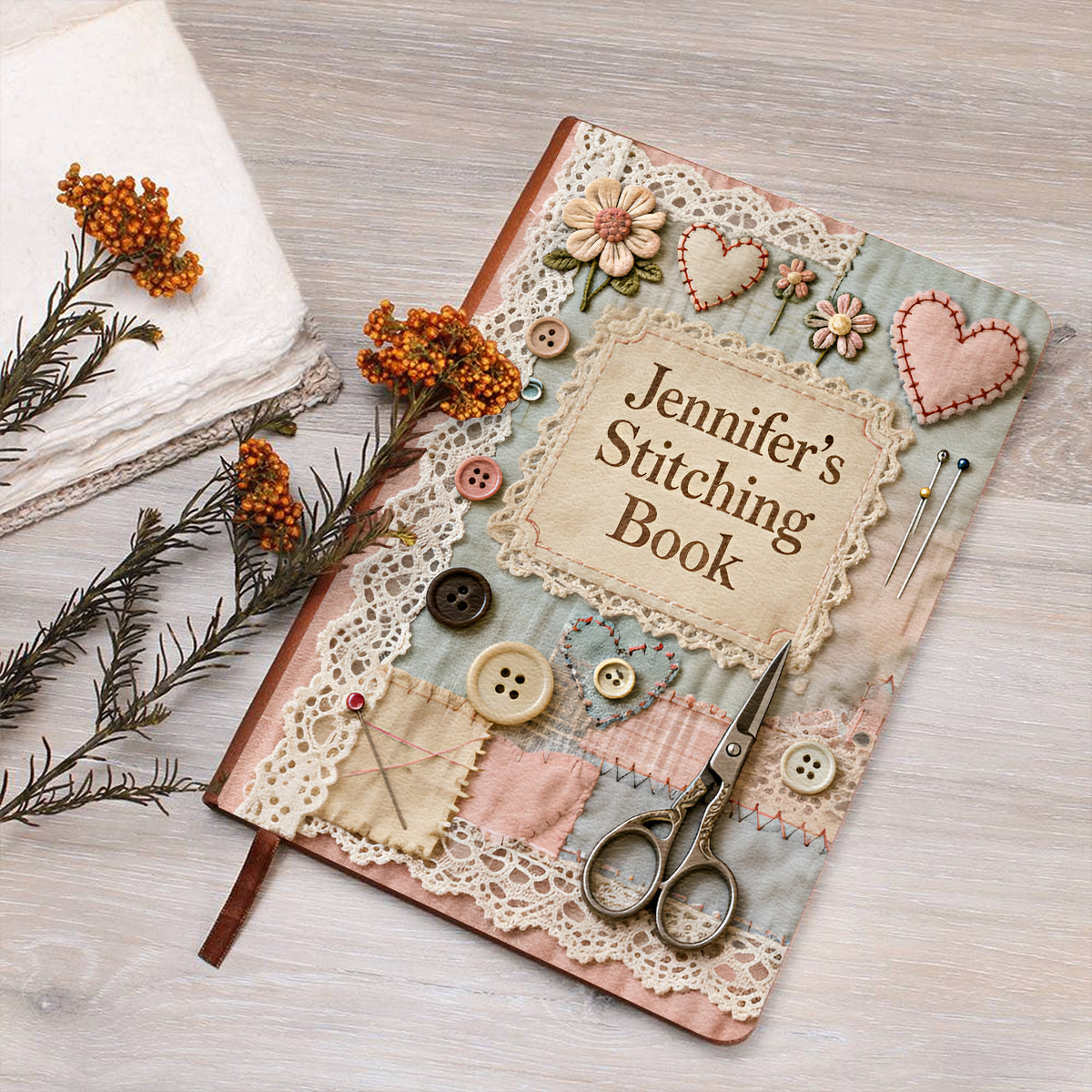 Carnet de couture - Journal de couture personnalisé en cuir