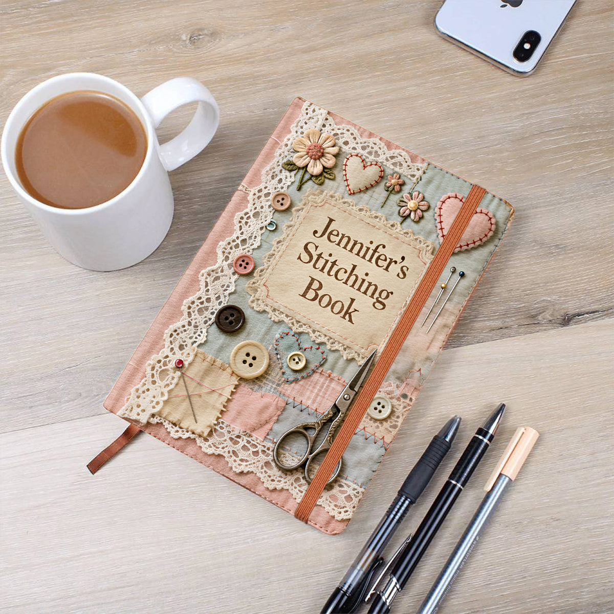 Carnet de couture - Journal de couture personnalisé en cuir