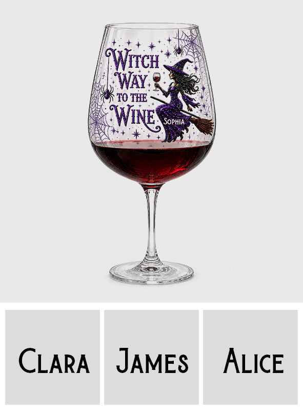 Drink Up Witches - Personalisierte Hexen-Weingläser Set mit Holzbox