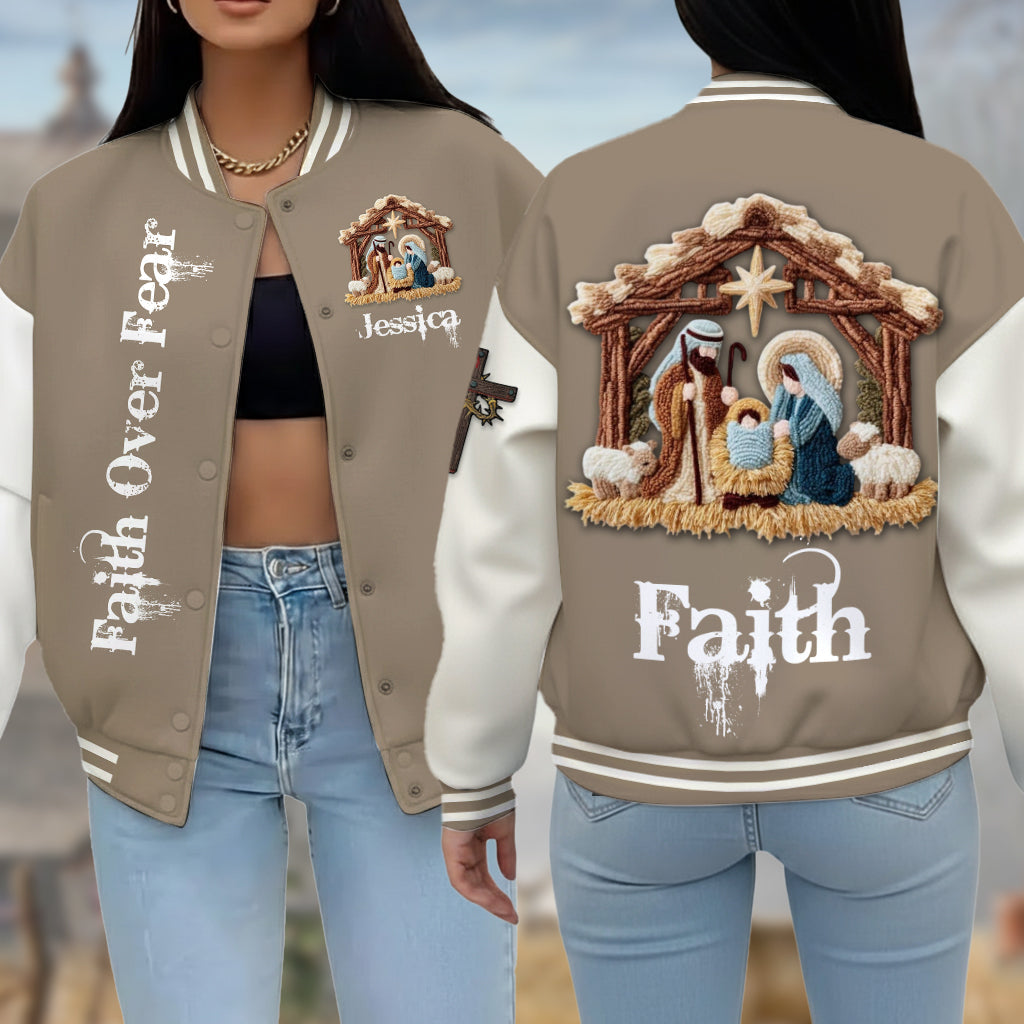 Glaube – Personalisierte christliche Collegejacke