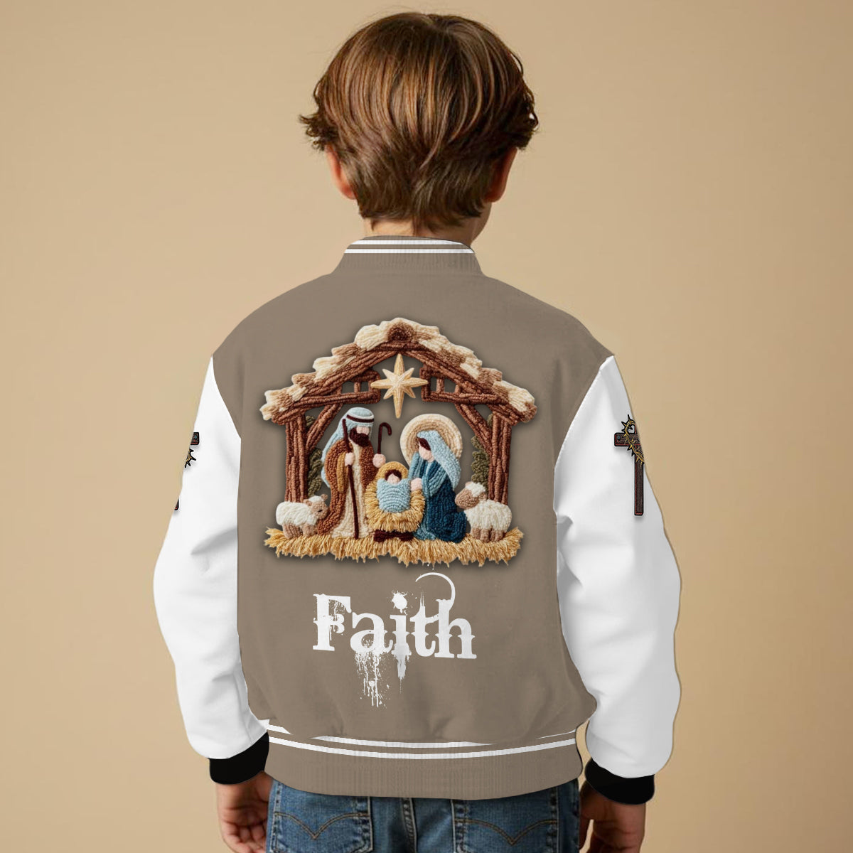 Glaube – Personalisierte christliche Collegejacke