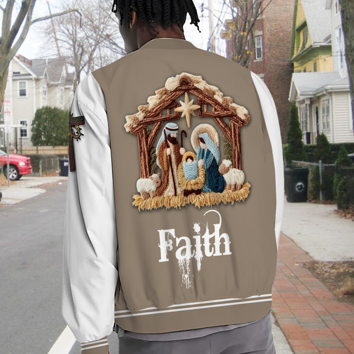 Glaube – Personalisierte christliche Collegejacke