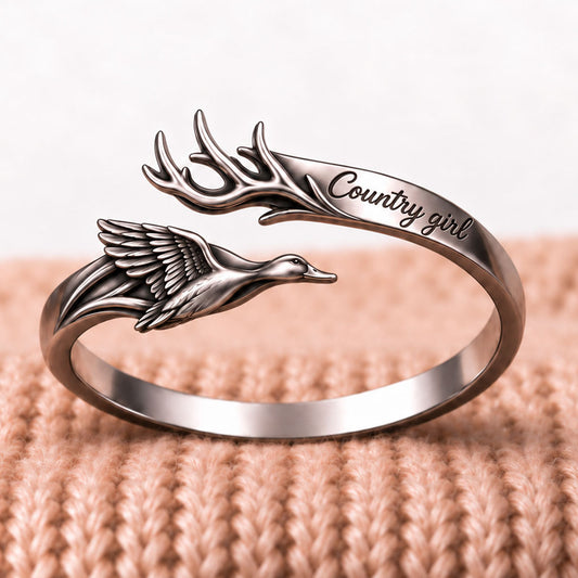 Partenaires de chasse Country Girl pour la vie - Bague ajustable personnalisée