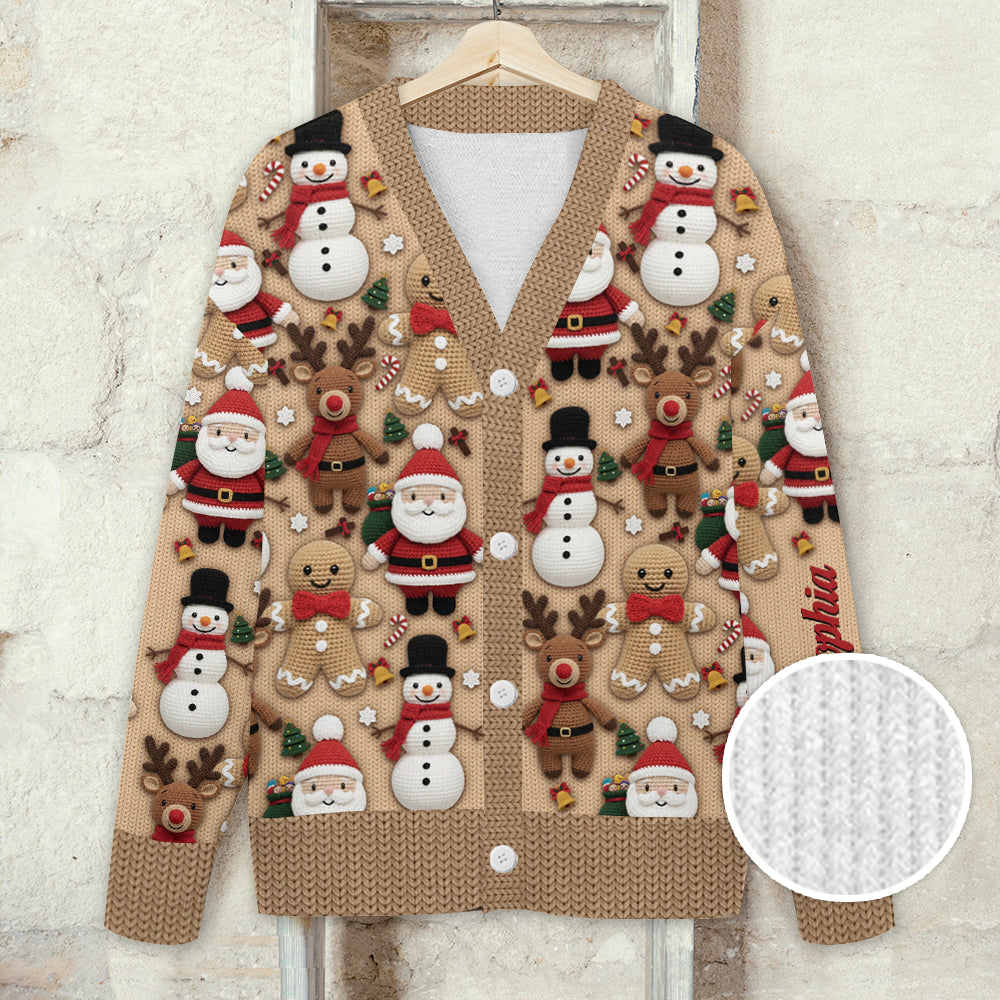 Weihnachtsmann aus Lebkuchen - Personalisierter Weihnachtsstrickpullover