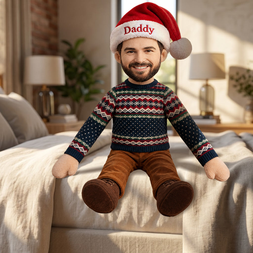 Funny Xmas Gift For Family Member - Personalized Family Posable Plush Doll