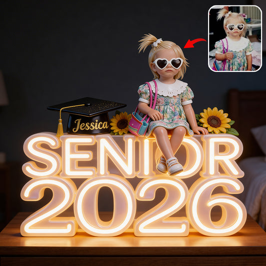 Senior 2026 - Personalisierte Abschluss-Acryl-LED-Nachtlampe