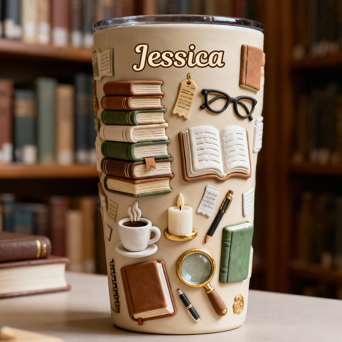 Just One More Chapter - Personalized Book Tumbler
