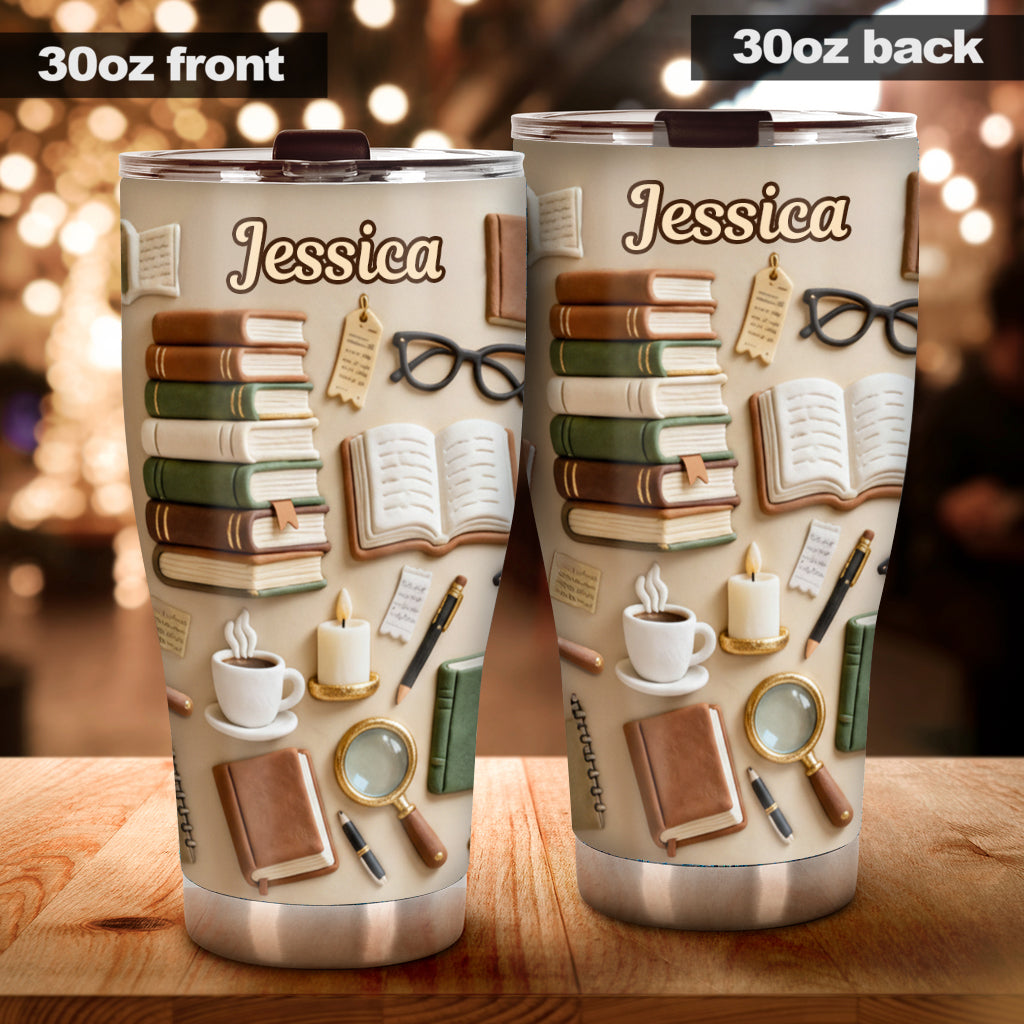 Just One More Chapter - Personalized Book Tumbler