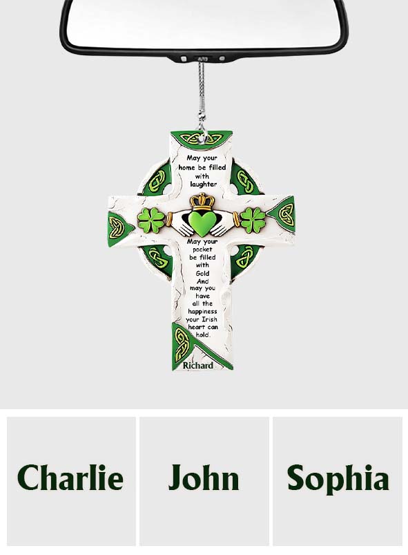 Irischer Segen – Personalisierter Autoanhänger zum St. Patrick's Day