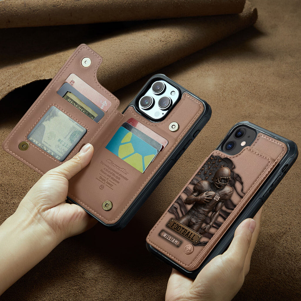 Game Day - Personalized Football Wallet Phone Case
