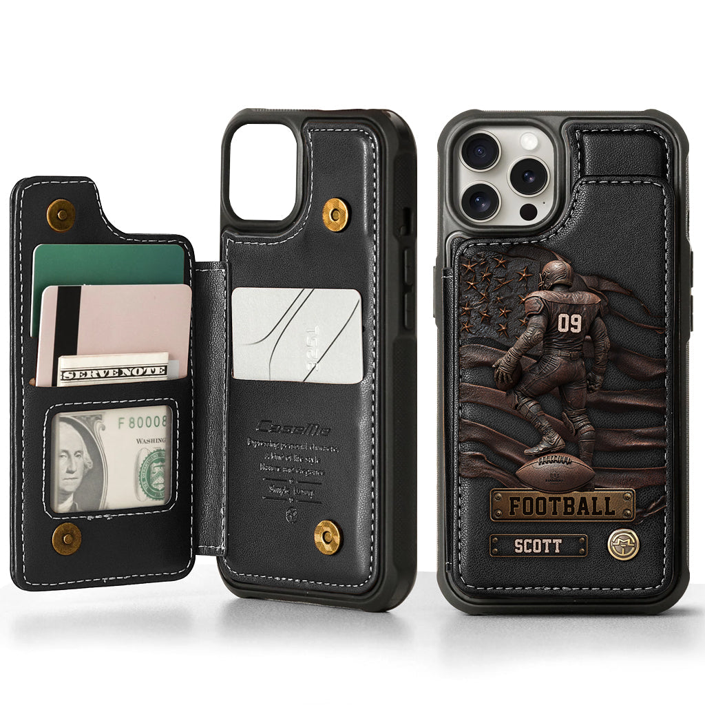 Game Day - Personalized Football Wallet Phone Case