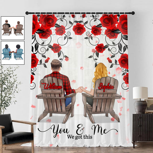 You & Me We Got This - Personalized Couple Blackout Window Curtain/ Drapes Set