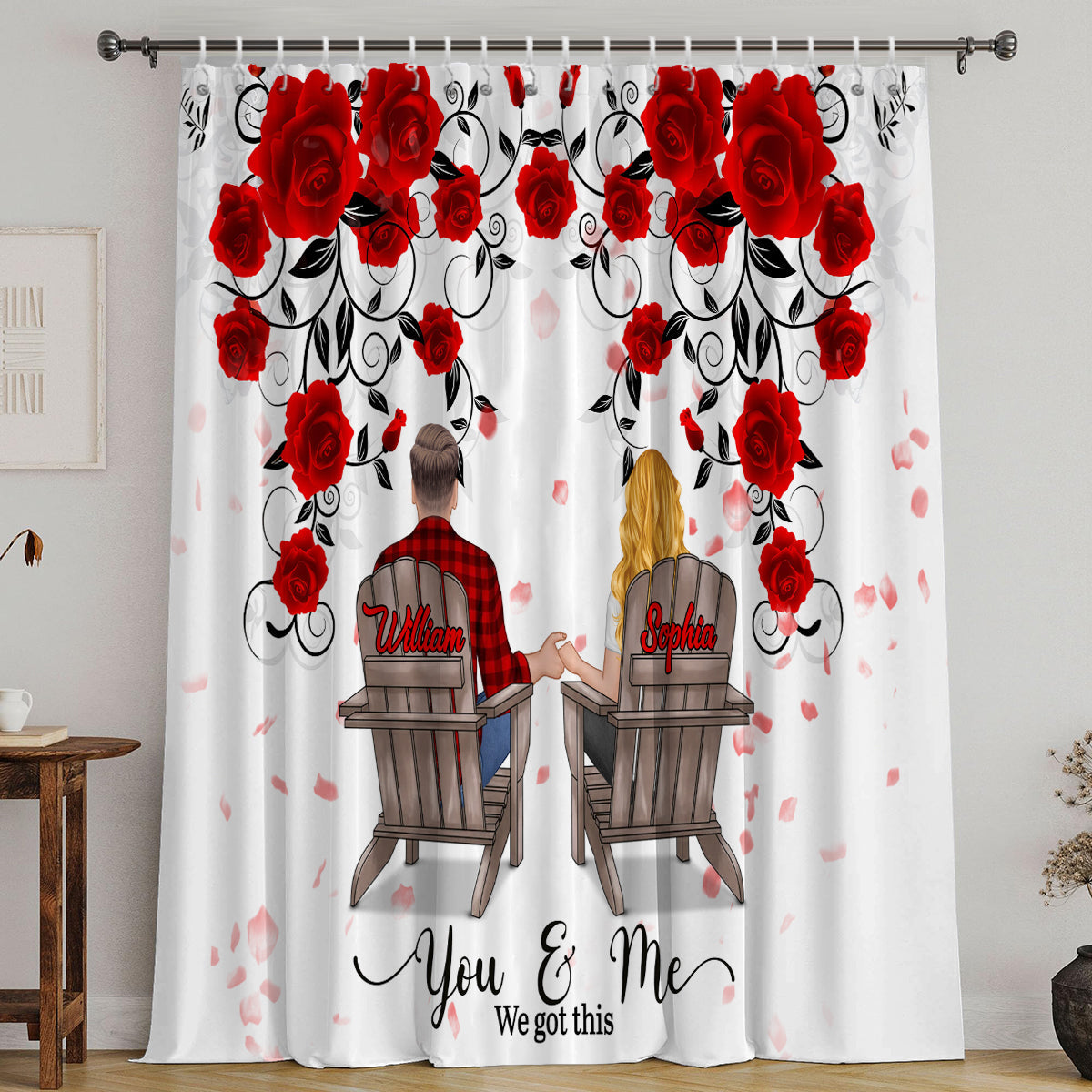 You & Me We Got This - Personalized Couple Blackout Window Curtain/ Drapes Set