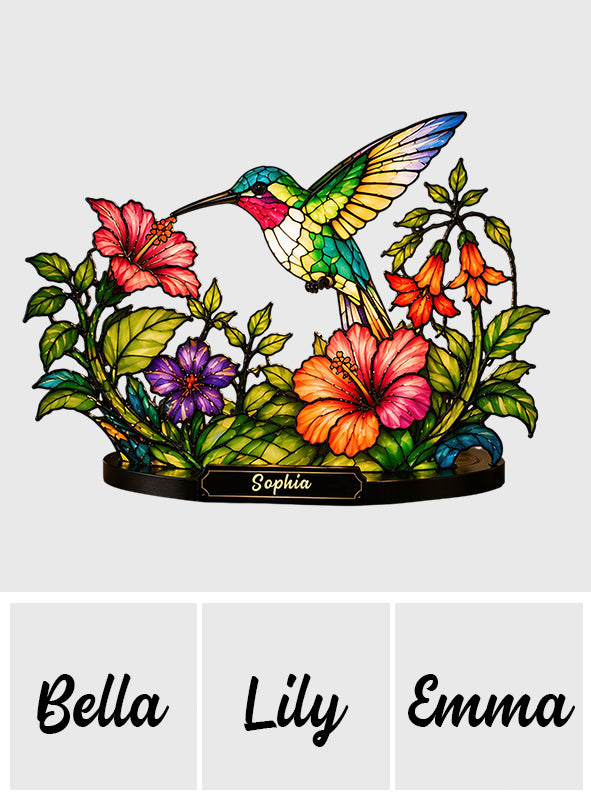 Schöner Kolibri - Personalisierte Kolibri Acryl LED Nachtlicht