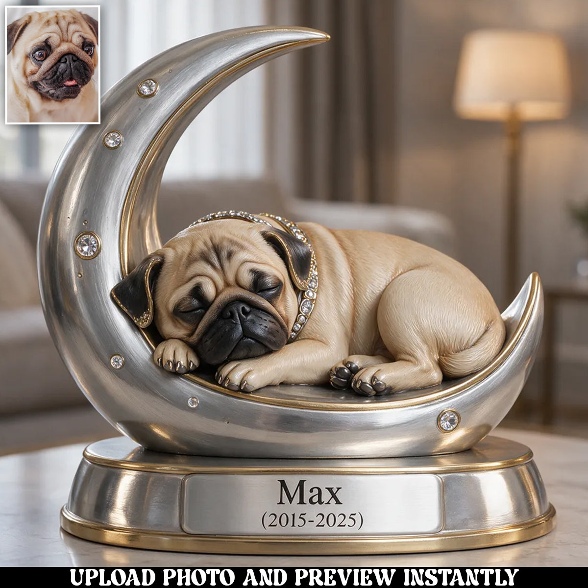 Cadeau Personnalisé pour Amoureux des Chiens - Portrait de Animal de Compagnie, Cadeau Unique pour Parents de Chiens, Mémorial pour Animaux, Plaque Acrylique Personnalisée