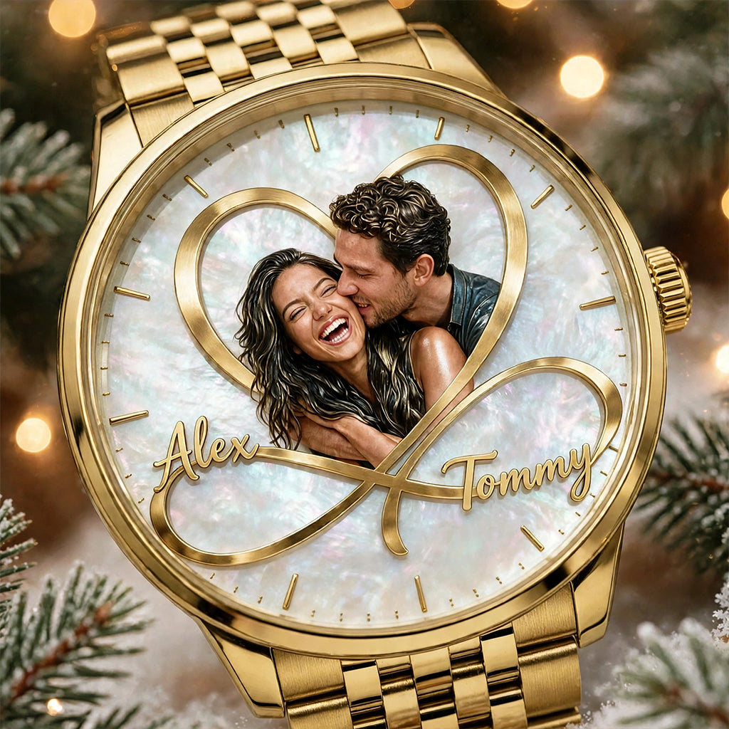 Love You Infinite - Personalized Couple Women Hand Watch