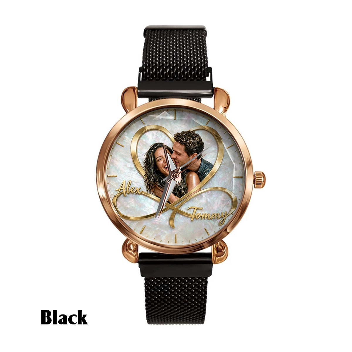 Love You Infinite - Personalized Couple Women Hand Watch
