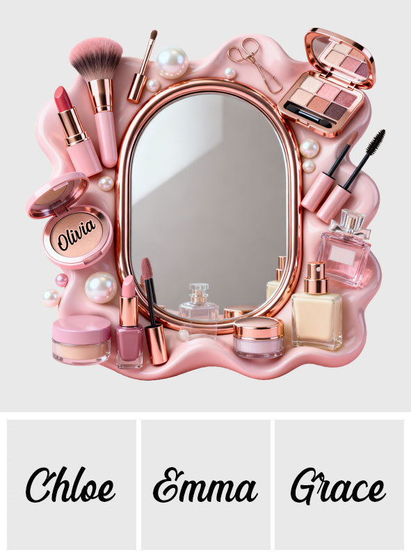 Miroir mural de maquillage personnalisé avec lumière LED - Maquilleuse