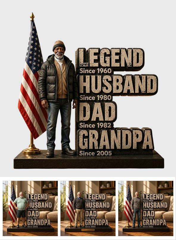 Legendärer Ehemann, Papa, Opa - Personalisierbares Geschenk zum Vatertag