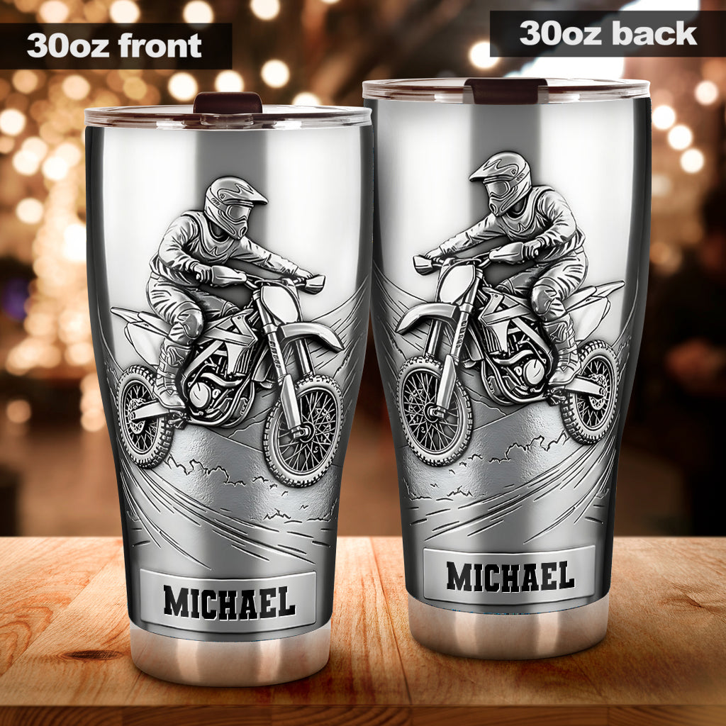 Metalic Dirt Bike/ Motocross - Personalized Dirt Bike Tumbler