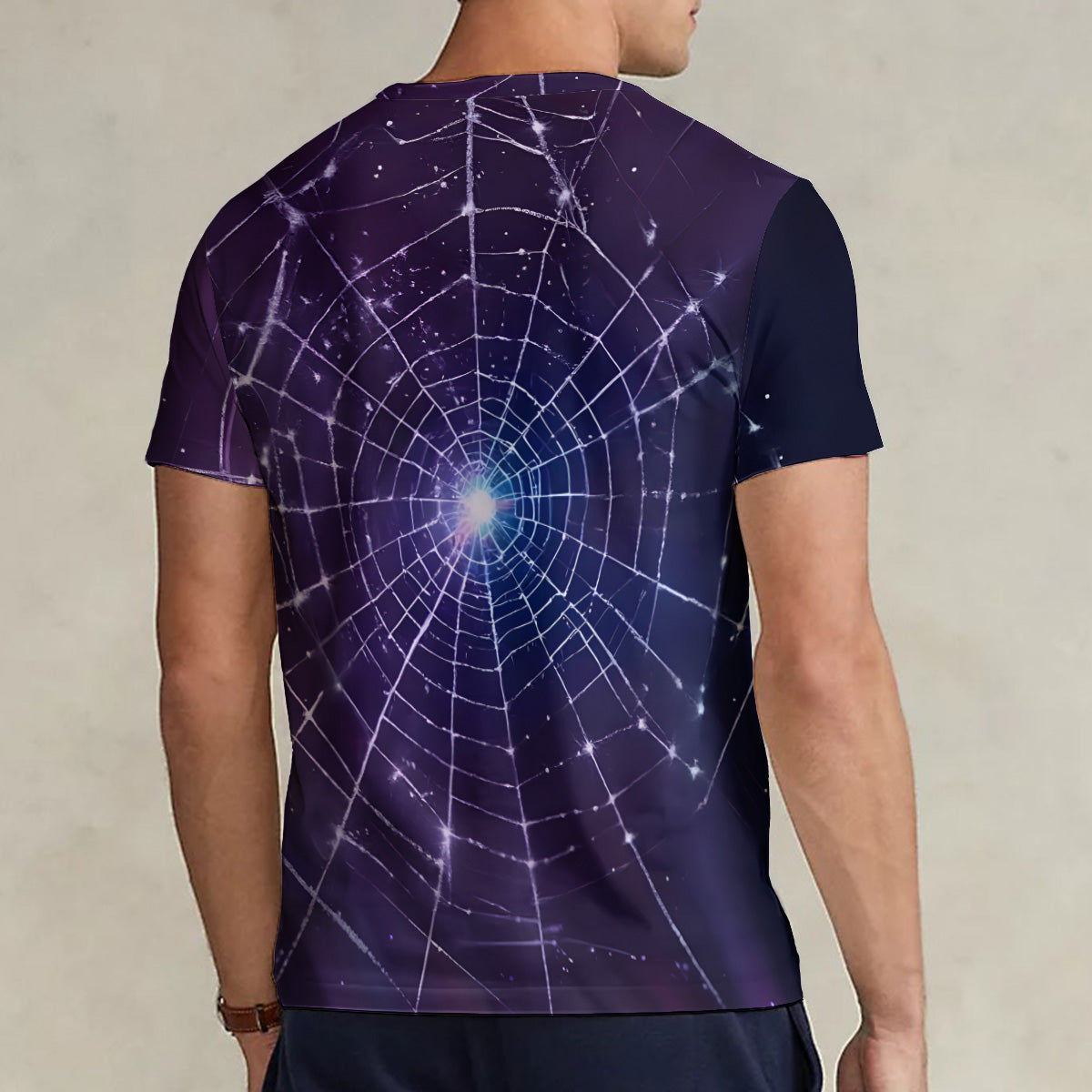 Beautiful Witch Hat In Spider Web - Personalized Witch Fully Printed V-Neck T-Shirt