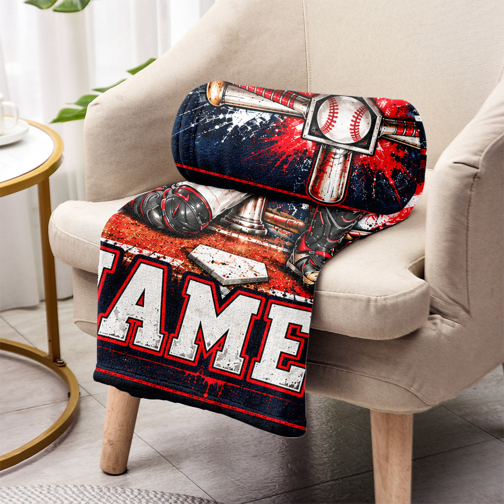Gott lieben, Baseball spielen - Personalisierte Baseball-Decke