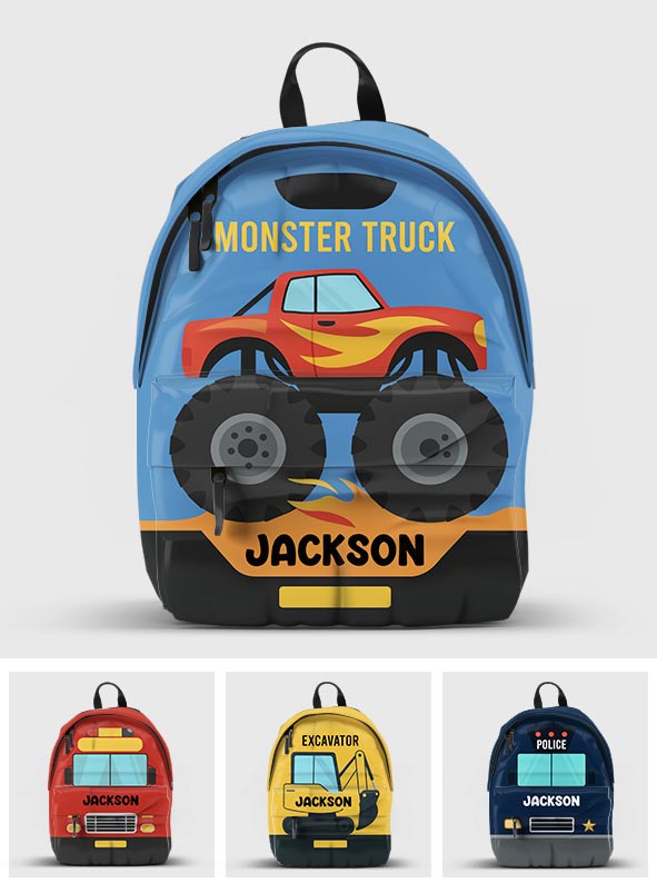Individuelles Fahrzeug – personalisierter Kinderrucksack