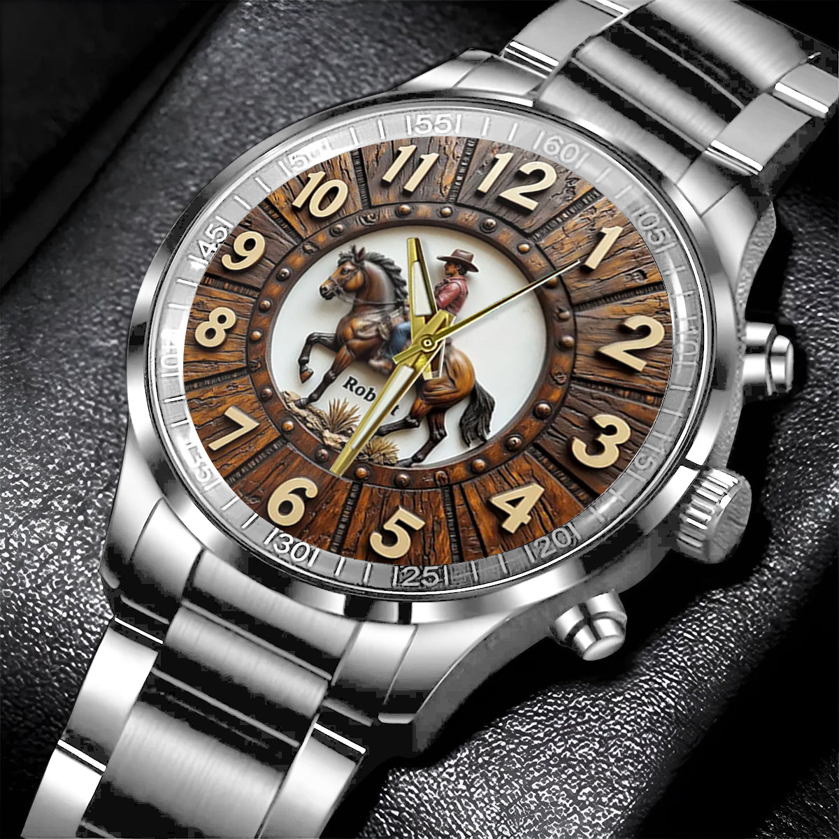 Montre à main personnalisée pour les amoureux des chevaux