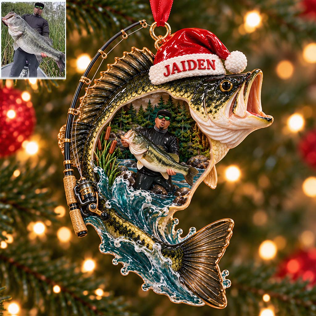 Love Fishing - Personalized Fishing Premium 3D Ornament