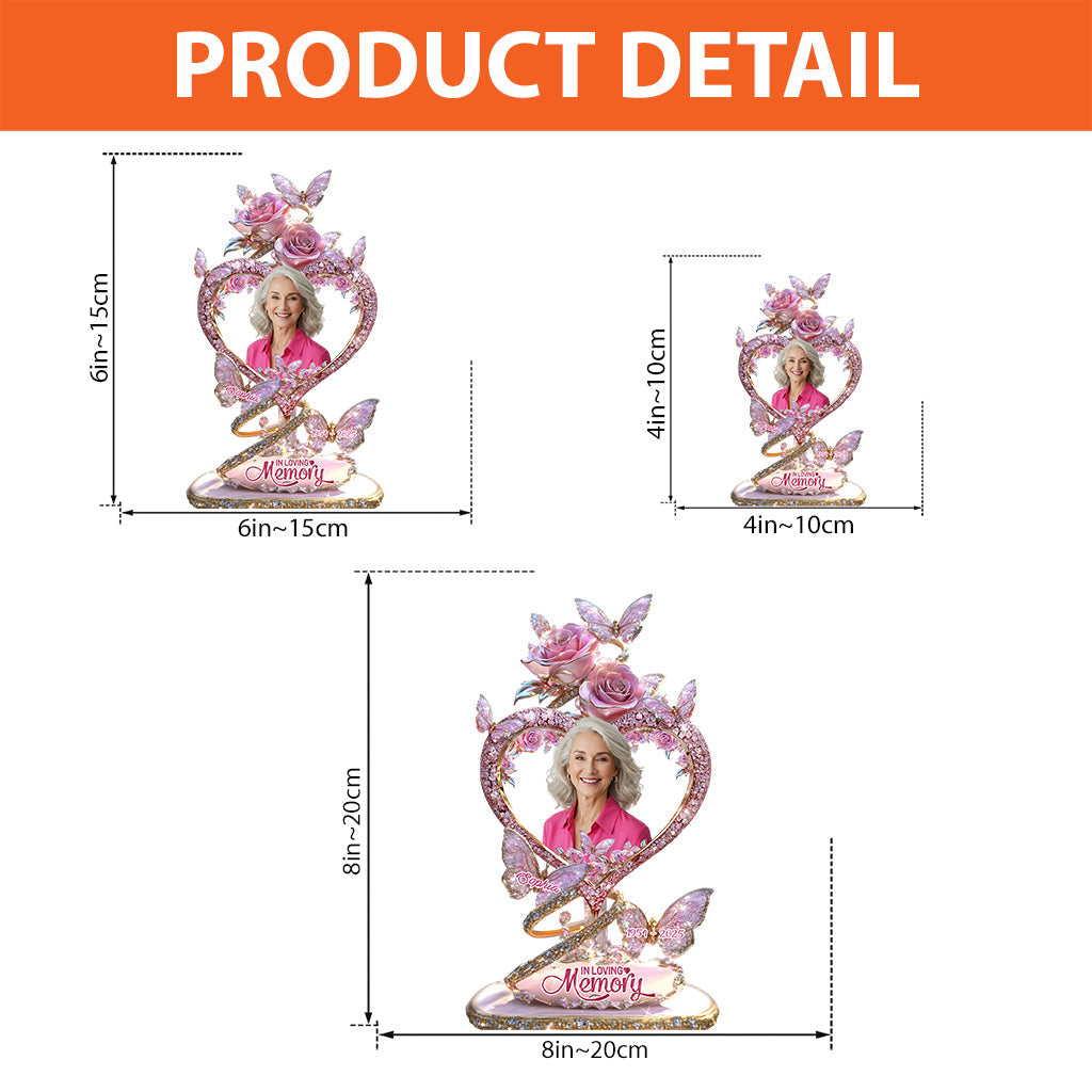 In Loving Memory - Personalized Memorial Custom Shaped Acrylic Plaque