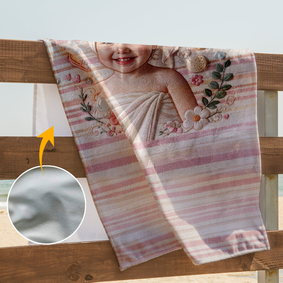 Es ist Badezeit - Personalisierbares Kinder-Schnelltrocknendes Strandtuch/Badetuch