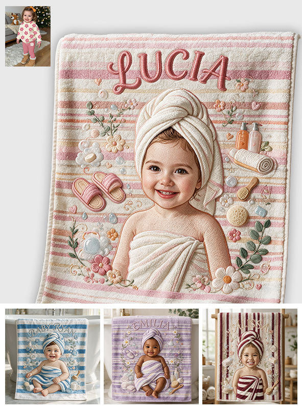 Es ist Badezeit - Personalisierbares Kinder-Schnelltrocknendes Strandtuch/Badetuch