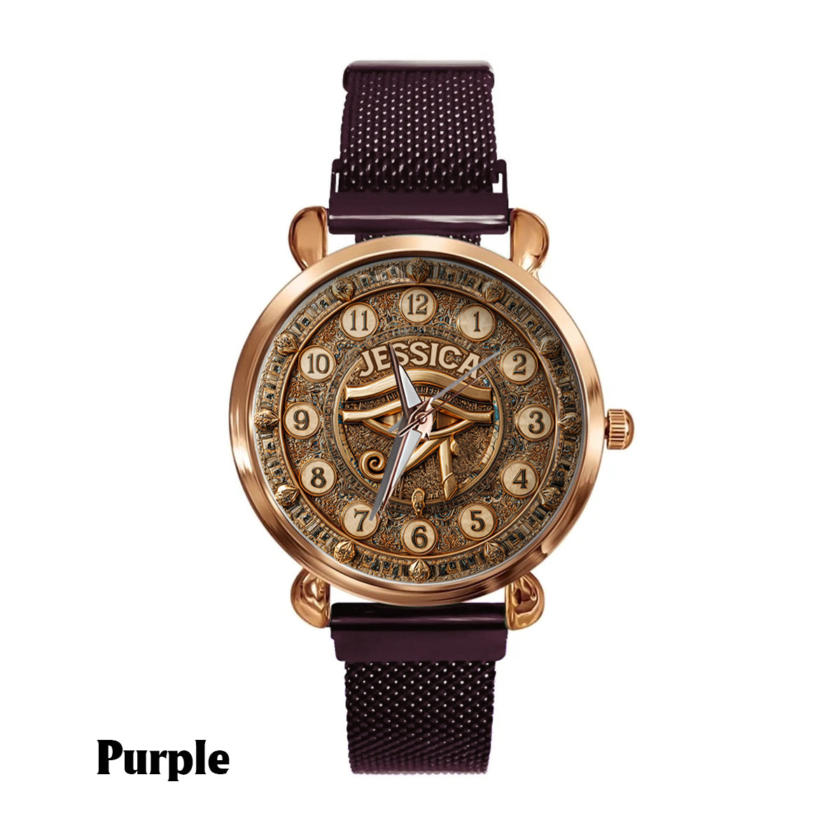 Égypte antique - Montre-bracelet personnalisée pour femme sur le thème de l'Égypte antique