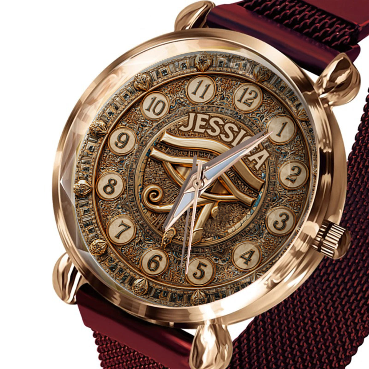 Égypte antique - Montre-bracelet personnalisée pour femme sur le thème de l'Égypte antique