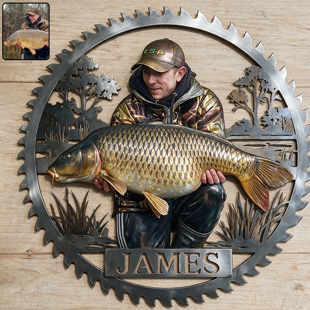 Custom Saw Blade Metal Wall Sign for Men – Personalized Gift for Him - Personalized Real Men 3D Printed Cut Metal Sign
