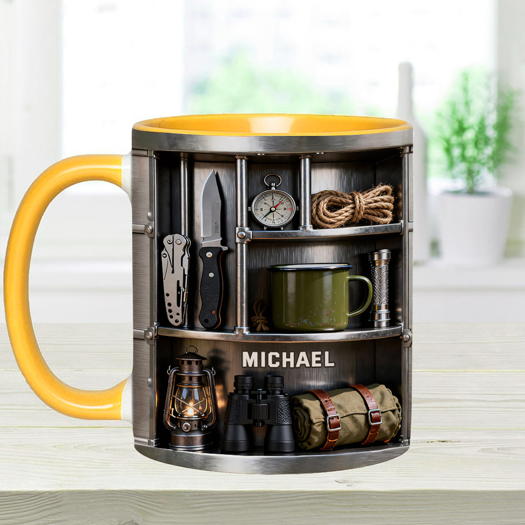 Camping-Liebe – Personalisierte Camping-Tasse & Untersetzer
