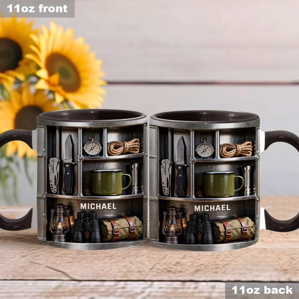 Camping-Liebe – Personalisierte Camping-Tasse & Untersetzer