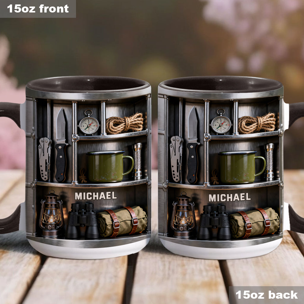 Camping-Liebe – Personalisierte Camping-Tasse & Untersetzer