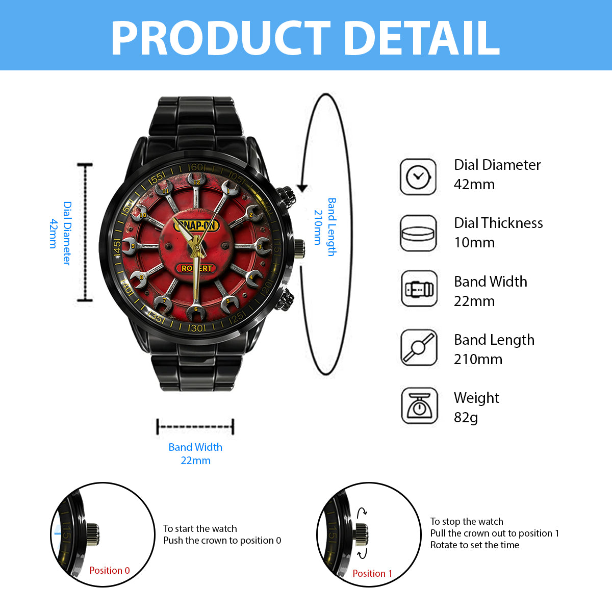 Zeit zum Anklicken – Personalisierte mechanische Handuhr