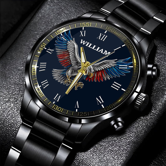 Montre-bracelet personnalisée Freedom Strong Eagle - Fête de l'Indépendance/4 juillet