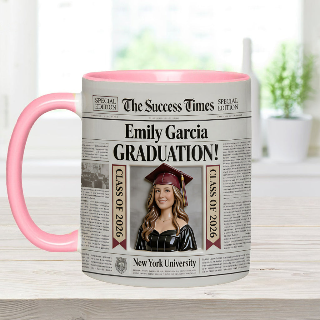 Mug personnalisé The Success Times - Cadeau de fin d'études