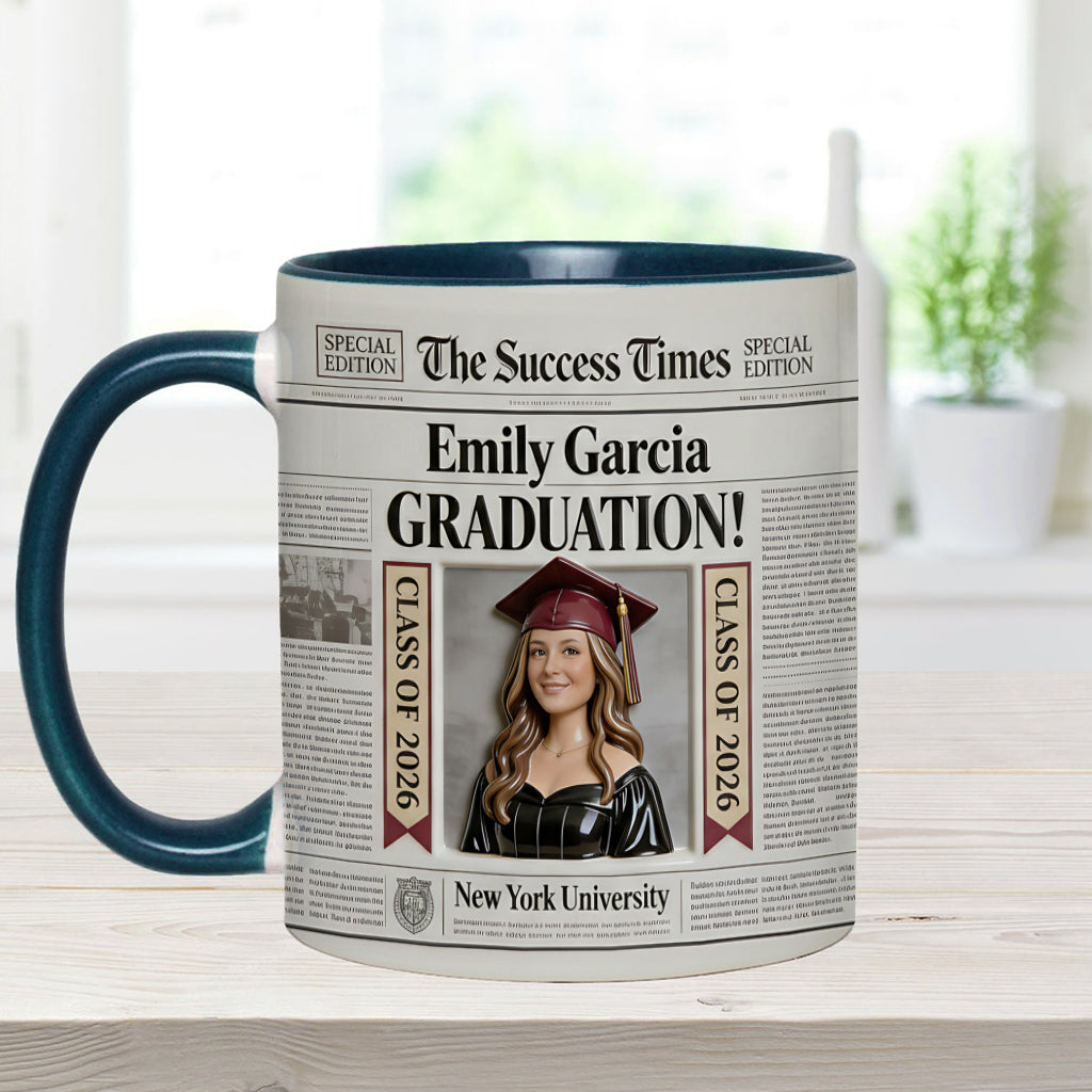 Mug personnalisé The Success Times - Cadeau de fin d'études