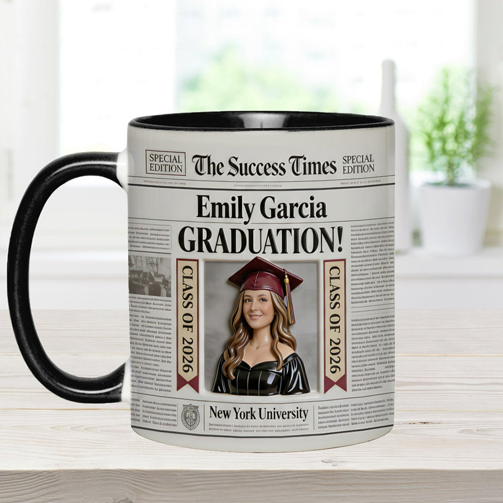 Mug personnalisé The Success Times - Cadeau de fin d'études
