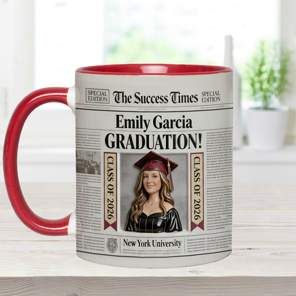 Mug personnalisé The Success Times - Cadeau de fin d'études