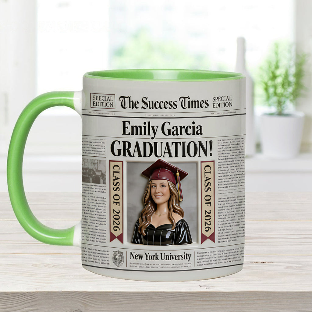 Mug personnalisé The Success Times - Cadeau de fin d'études