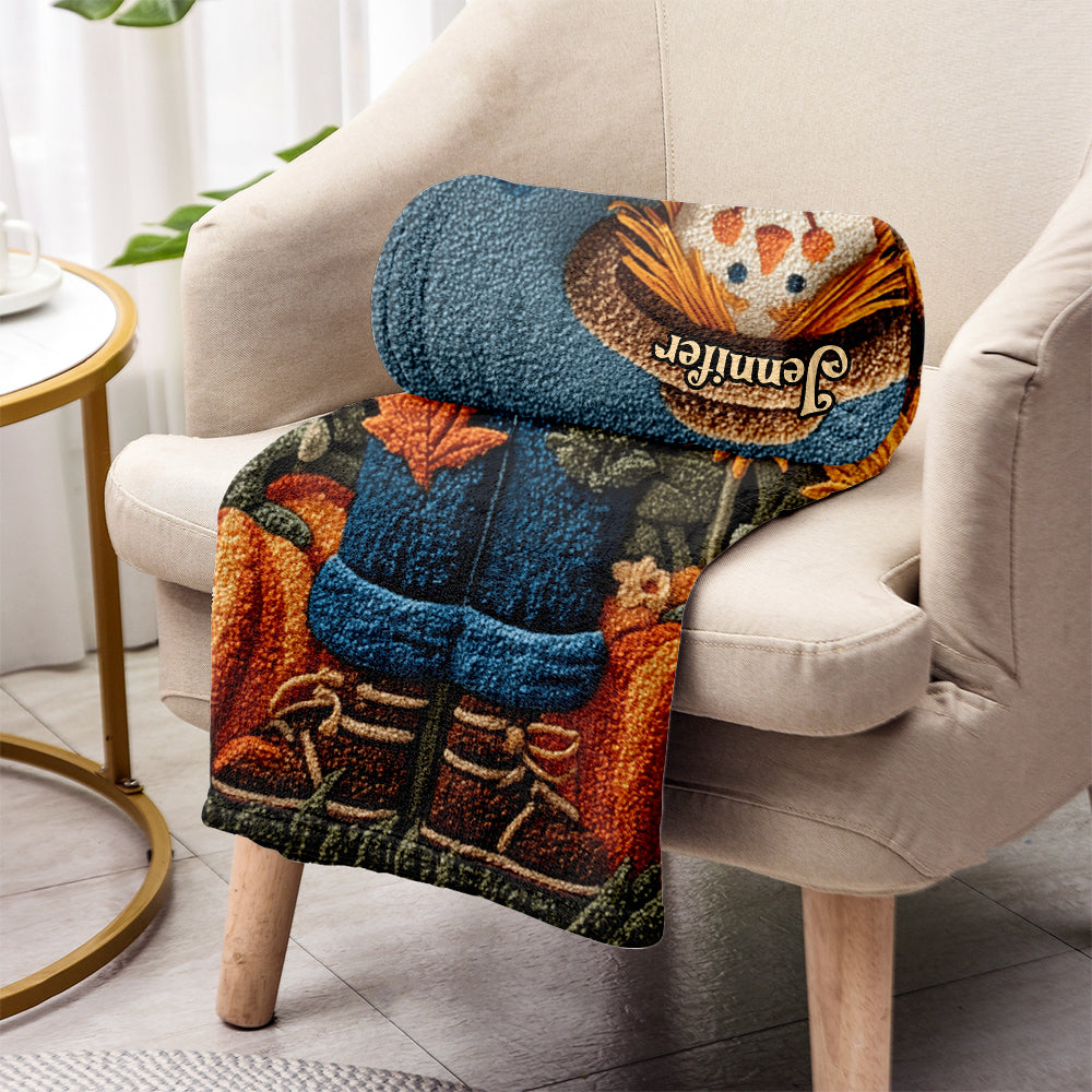 Couverture d'automne personnalisée « Épouvantail »