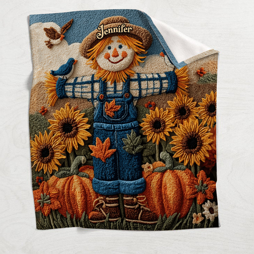 Couverture d'automne personnalisée « Épouvantail »