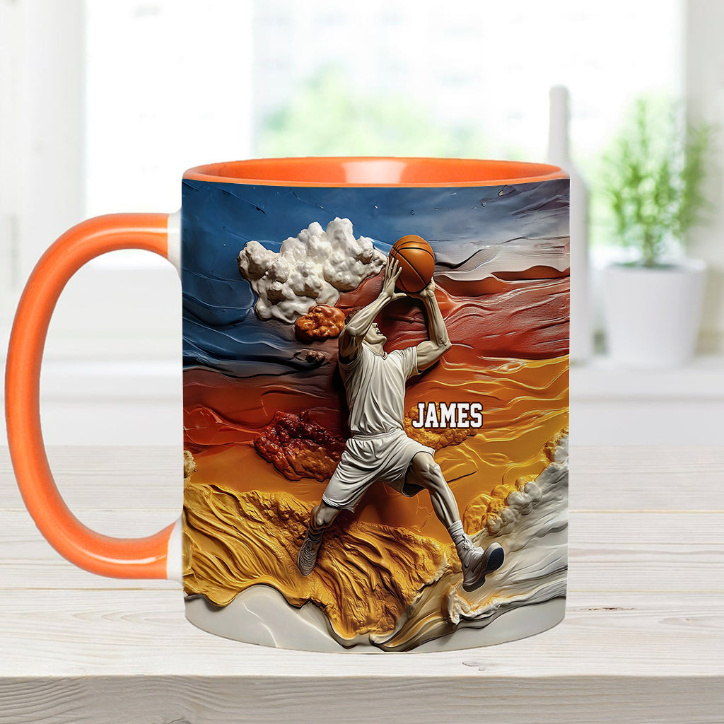 Cooler Basketballspieler – Personalisierte Tasse mit Basketballmotiv